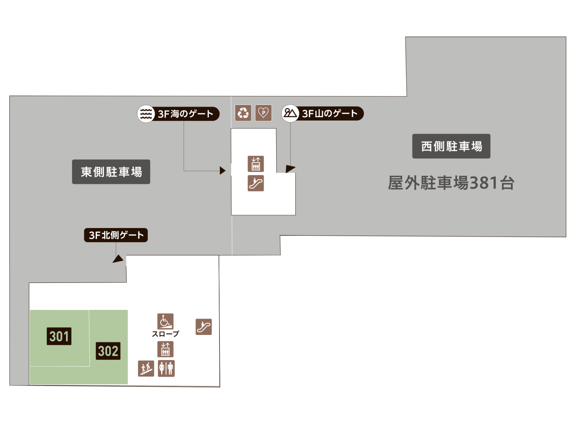 3F のフロアマップ